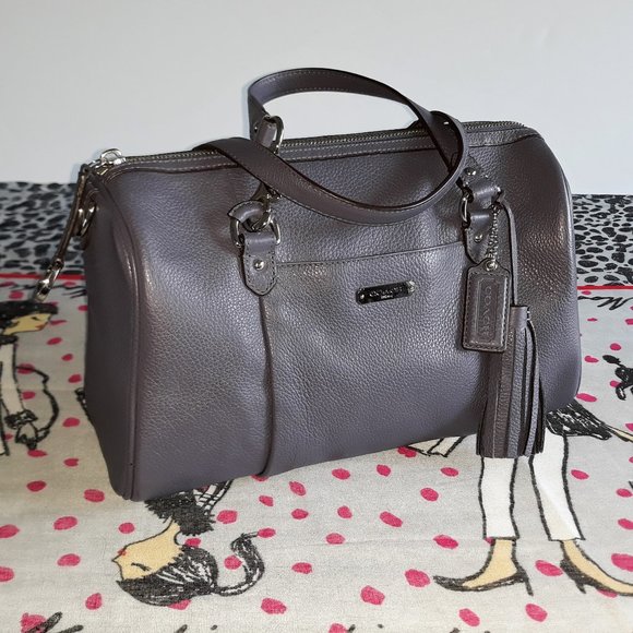Coach Handbags - Coach lavender gray leather bag
